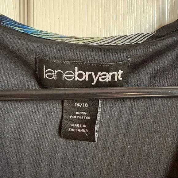 Lane Bryant Feather Faux Wrap Dress - Picture 3 of 10